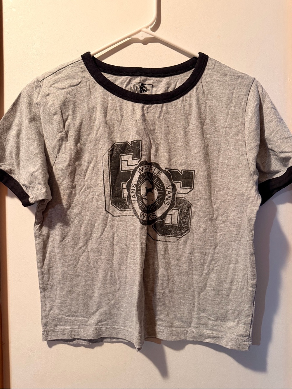Vans Black and Gray Tee Size Large